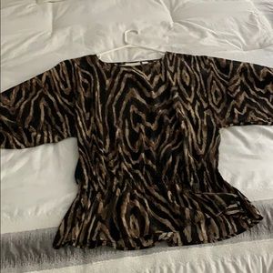 Animal print dressy top